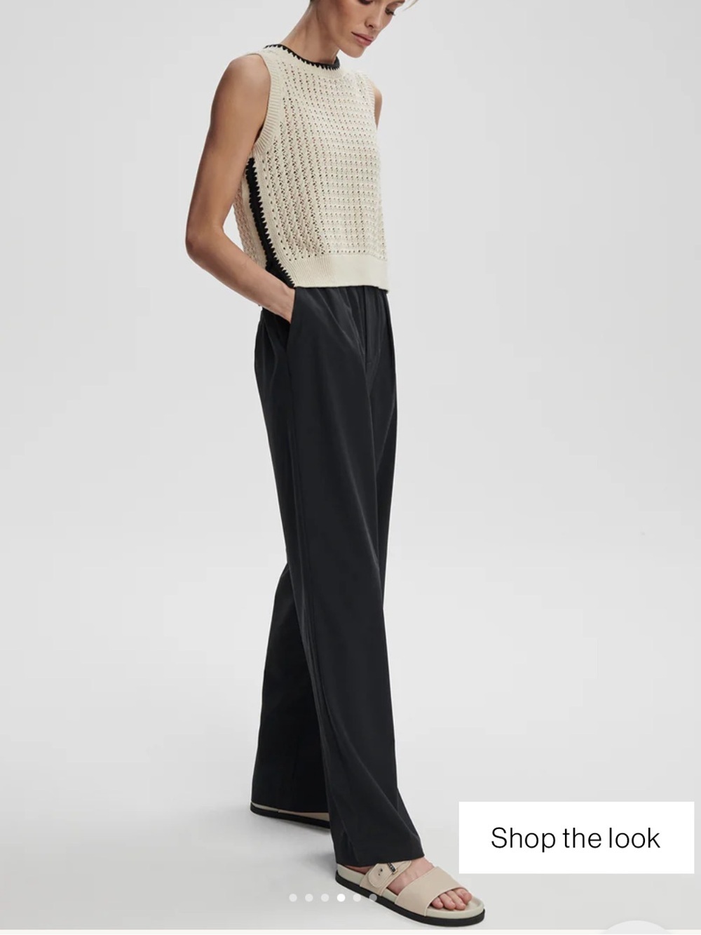 Varley Delaney Knit Vest in Birch